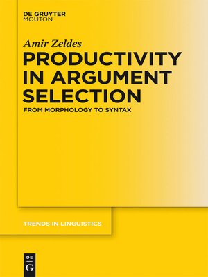cover image of Productivity in Argument Selection